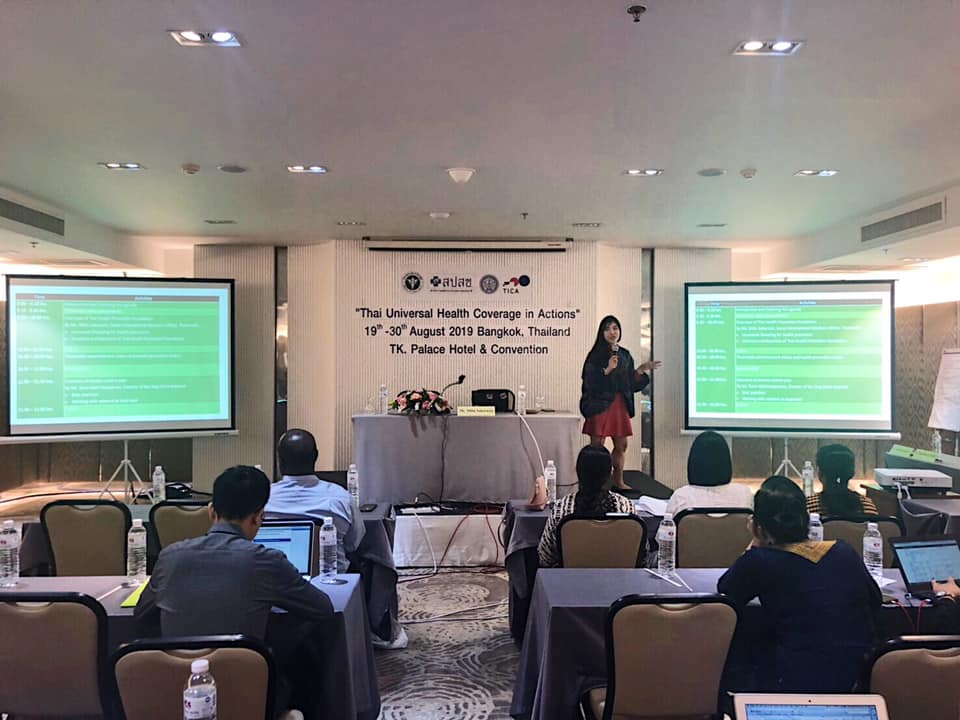ThaiHealth representative invited to deliver special keynote and lecture before the gathering of participants of Universal Health Coverage workshop