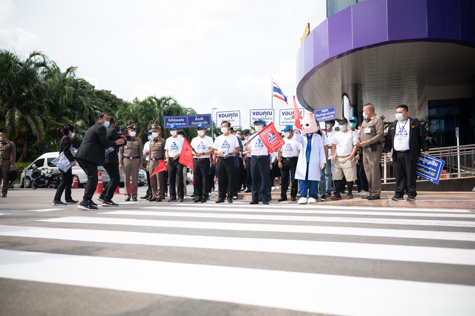 ThaiHealth and the senate promote the use of zebra crossing and road safety thaihealth